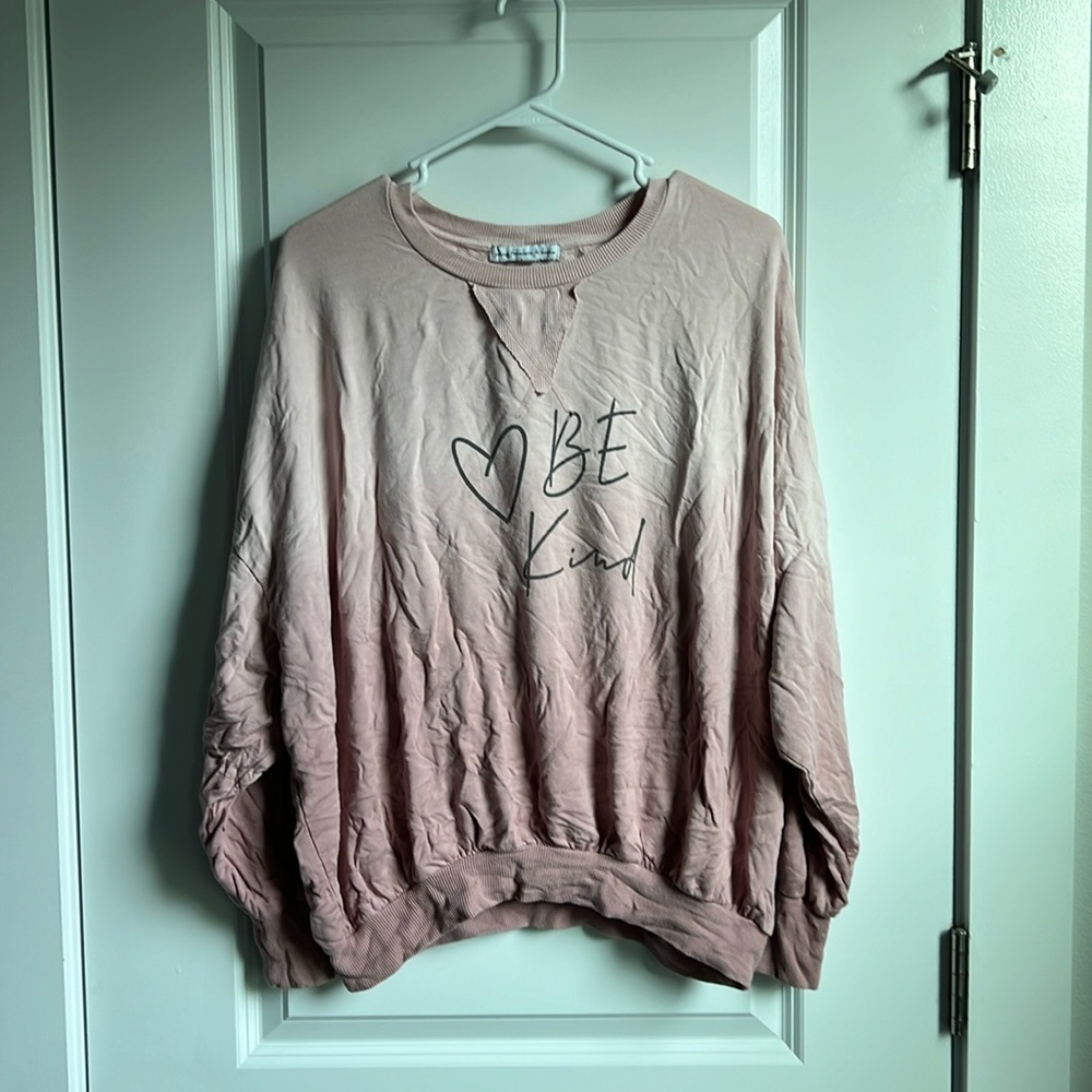 Large sweatshirt pink ombré